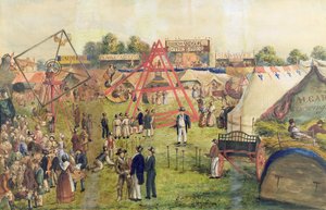 克罗伊登博览会，1833年（纸上用墨水） 作者 乔治·霍金斯