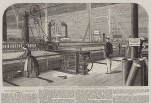 国际展览中的棉花制造，Platt的自动骡子或Cottonspinning-Machine