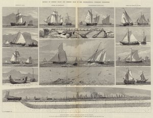 国际渔业展览中的渔船和渔具模型 作者 George Henry Andrews
