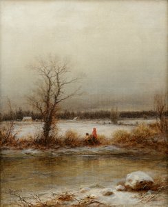 冬季场景，1860年 作者 乔治·亨利·布顿