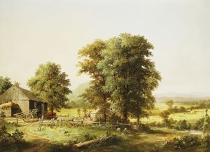 夏日农场风景，1862年