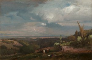 从阿尔班山刮来的风暴 作者 George Inness
