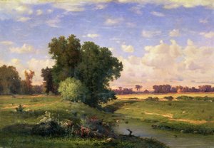 Hackensack Meadows，日落，1859年 作者 乔治·英尼斯