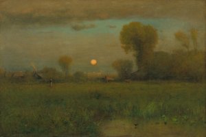 收获的月亮，1891年。 作者 乔治·英尼斯
