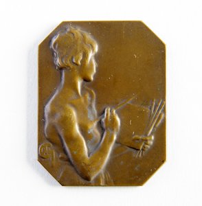 Octagonal plaque (bronze) 作者 乔治·詹姆斯·弗兰普顿