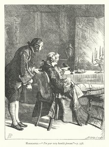 Illustration for She Stoops To Conquer (engraving) 作者 乔治·约翰·平威尔
