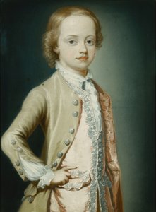 尊者的画像。威廉·纳皮尔（William Napier），1735年，八岁，四分之三的长度，穿着绿色外套，1735年