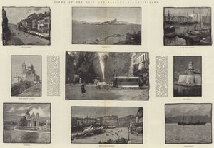 马赛市和港口的景色 作者 George L. Seymour