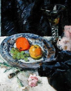 静物与水果（布面油画） 作者 乔治·莱斯利·亨特