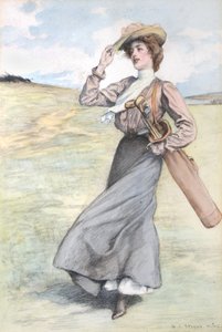 女高尔夫球手 作者 乔治·洛林·斯坦帕