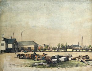 佩斯利 "火车头和列车抵达佩斯利和伦弗鲁铁路车厂 作者 乔治·马丁