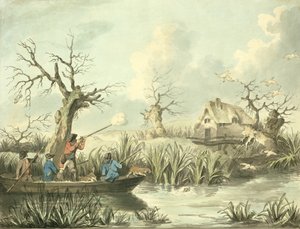 鸭子射击，由Thomas Rowlandson（1756-1827），酒吧蚀刻。作者：J。Harris，1789年（彩色蚀刻）（另见125725-27） 作者 乔治·莫兰德