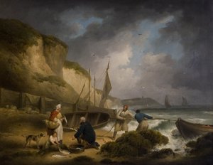 卖鱼，1799年 作者 乔治·莫兰德