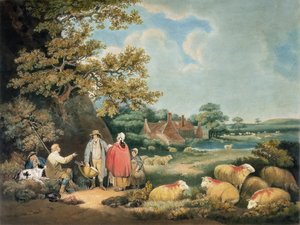 牧羊人，由William Ward（1766-1826）雕刻，酒吧。作者：H. Morland，1806（mezzotint engraving）