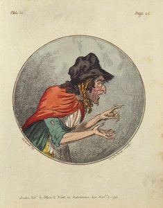 艾萨克·克鲁克香克（Isaac Cruikshank）蚀刻的一个老妇的卡通画 作者 乔治·穆塔德·伍德沃德