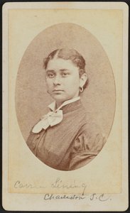 Carrie Lining的肖像画，约1875年。