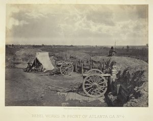 乔治亚州亚特兰大前面的叛军工程，第4号，1864年。 作者 乔治·N·巴纳德