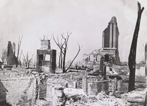 1871年芝加哥大火之后的芝加哥历史协会建筑遗址