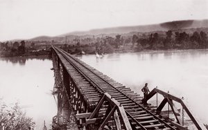 田纳西河在布里奇波特，约1864年。 作者 乔治·N·巴纳德
