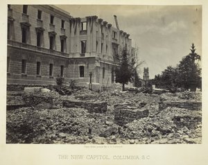 新国会大厦，南卡罗来纳州的哥伦比亚，1865年。 作者 乔治·N·巴纳德