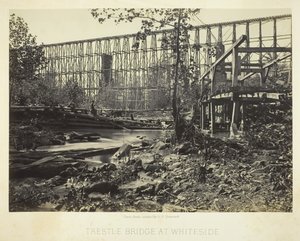 怀特塞德的栈桥，1864年。 作者 乔治·N·巴纳德