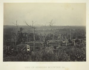 加利福尼亚州凯尼索山的景色，1866年。 作者 乔治·N·巴纳德