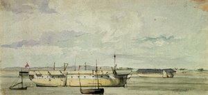 1844年9月4日，"香农 "号在谢内斯变成废船