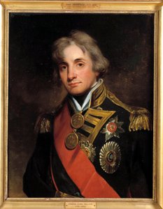 勃朗特公爵 (1758-1805) 海军上将 Horatio 子爵的肖像 乔治·希利 (1808-1894) 19 世纪的绘画。 昏暗 0,73 x 0,57 m