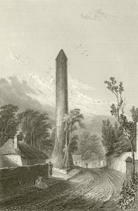 Clondalkin圆的塔，都伯林，爱尔兰