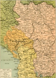 地图说明塞尔维亚撤退，1919年。