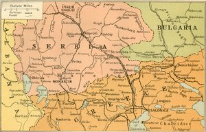 萨罗尼卡前线地图，1919年。