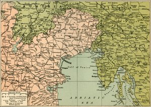 1919年意大利战线地图。