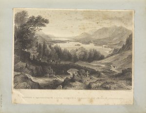 Derwent和Bassenthwaite湖-远处的Keswick和Skiddaw，坎伯兰郡。
