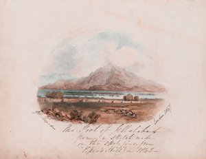 杰拉拉巴德要塞是1842年在现场（即从 "皮珀山"）绘制的草图（水彩）。 作者 乔治·鲍威尔·托马斯