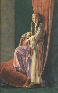 土耳其女孩，1853年（身体颜色在纸上）