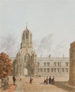 汤姆塔，基督教堂，彭布罗克广场，牛津，1849年（墨水与纸张）