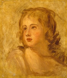 女人的头，c.1782-86 作者 乔治·罗姆尼