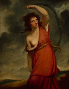 汉密尔顿夫人为笑料（布面油画） 作者 乔治·罗姆尼