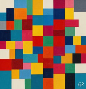 混沌中的秩序，2025 年（丙烯酸画布）