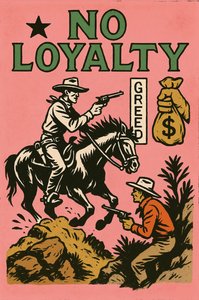 贪婪的代价，2025 年（丙烯酸画布）