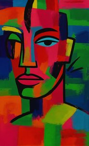 彩色倒影，2025 年（丙烯酸画布）