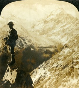 库克山和胡克冰川的负责人，新西兰，c1909年。 作者 乔治·罗斯