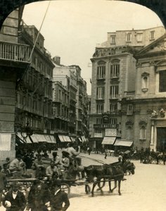 圣费迪南多广场和教会，那不勒斯，意大利，c1909。