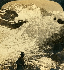 霍克斯特（Hochstetter）冰瀑布，新西兰，c1909年。