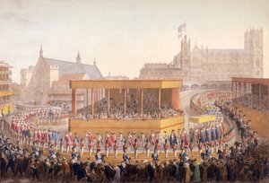 国王乔治四世的加冕游行，威斯敏斯特，伦敦，1821年7月10日