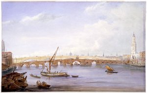 新旧伦敦桥，伦敦，1831年。                                   
