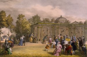 伦敦摄政公园动物园的猴屋，1835年。  
