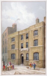 位于老布罗德街的建筑，上面有平纳厅的标志，伦敦市，1815年