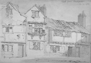 伦敦市布莱克弗里尔区城堡院子里的建筑，1808年