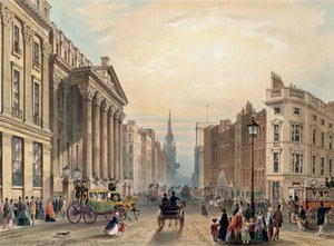 Mansion House望向Cheapside，由Thomas Picken（1870年）由Ackermann 1851年出版 作者 乔治·谢泼德